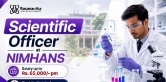 MSc Chemistry Jobs at NIMHANS | Scientific Officer Role