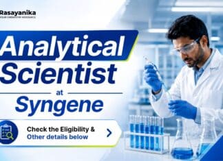 Syngene Hiring Lead Scientist Roles | Analytical Chemistry Graduates Apply Now Lead Scientist Vacancy in Analytical Chemistry at Syngene