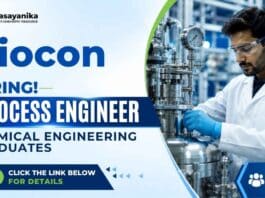 Process Engineer Jobs | Biocon Careers hiring Chemical Engineering professionals for the API MSAT team in Bengaluru.