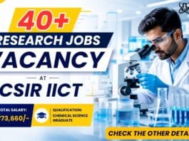 CSIR-IICT Recruitment 2026 | Govt Research Jobs for Chemistry