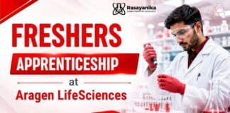 Chemistry Freshers Apprenticeship at Aragen Life Sciences | Attend the Walk-In Chemistry Freshers Job at Aragen | Freshers apprenticeship Role