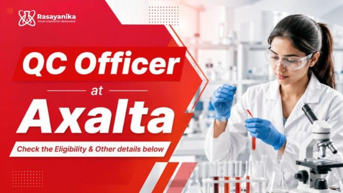 BSc Chemistry Jobs at Axalta | QC Officer Role BSc Chemistry Jobs at Axalta | QC Officer Role