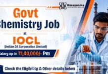 1.4 L Govt Chemistry Job at Indian Oil Corporation | Quality Control Officers Role Govt Chemistry Job at Indian Oil Corporation Limited
