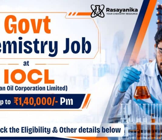 Govt Chemistry Job at Indian Oil Corporation Limited