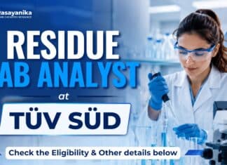 MSc Chemistry Job at TÜV SÜD | Apply for Residue Analyst Roles MSc Chemistry Job at TÜV SÜD | Residue Lab Analyst Jobs