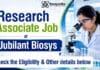 MSc Chemistry Job at Jubilant Biosys | Research Associate Jobs  