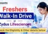 BSc Chemistry Fresher Jobs at Zydus | Production Trainee Vacancy