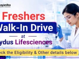 BSc Chemistry Fresher Jobs at Zydus | Production Trainee Vacancy