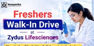 BSc Chemistry Fresher Jobs at Zydus | Production Trainee Vacancy