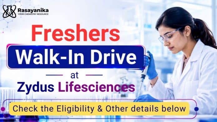 BSc Chemistry Fresher Jobs at Zydus | Production Trainee Vacancy