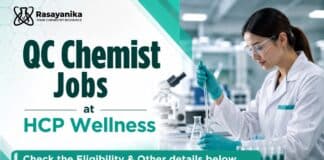 QC Chemist Jobs at HCP Wellness | Chemistry Graduates Apply Now QC Chemist Jobs at HCP Wellness | Apply Now