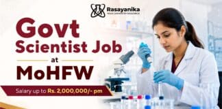 ₹2L Salary Govt Scientist Job at MoHFW | Chemistry Graduates Apply Now Scientist Jobs in Health Research at the Government of India