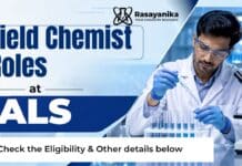 Field Chemist Jobs in Chennai at ALS | BSc Chemistry Graduates Apply Now Field Chemist Jobs at ALS | BSc Chemistry Graduates Apply Now