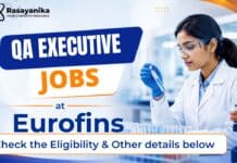 QA Executive Jobs at Eurofins | Chemistry Graduates Apply Now