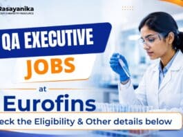 QA Executive Jobs at Eurofins | Chemistry Graduates Apply Now