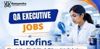 QA Executive Jobs at Eurofins | Chemistry Graduates Apply Now