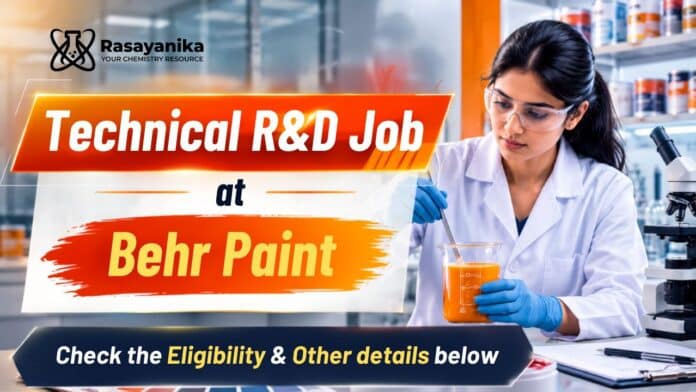 R&D Technician Jobs at Behr Paint | BSc Chemistry Jobs R&D Technician Jobs at Behr Paint | BSc Chemistry Jobs