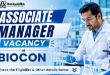 Biocon Hiring Chemistry Graduates | Regulatory Affairs Job Regulatory Affairs Jobs at Biocon | Associate Manager Role