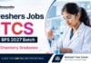 Freshers Chemistry Jobs at TCS BPS Hiring 2027 – BSc Candidates Apply Now Apply for Freshers Chemistry Jobs through TCS BPS Hiring 2027. Chemistry Jobs for eligible graduates.