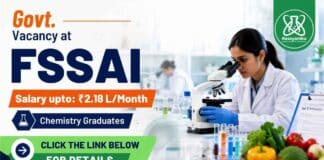 ₹2.18 L/Month Salary at FSSAI | Chemistry Advisor Vacancy | Apply Now FSSAI Recruitment 2026 Advisor Vacancy for Chemistry Jobs