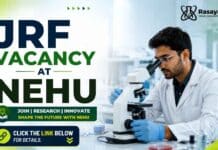 JRF Vacancy at NEHU | DBT-Funded Project | Apply Now JRF Vacancy announced under NEHU Recruitment for DBT-funded research project