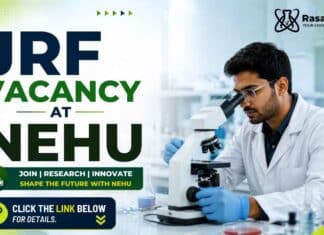 JRF Vacancy at NEHU | DBT-Funded Project | Apply Now JRF Vacancy announced under NEHU Recruitment for DBT-funded research project