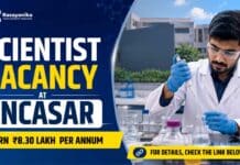 Scientist Vacancy at JNCASR. Explore Research Jobs, qualifications, responsibilities, eligibility and application details.