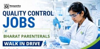Bharat Parenterals is hiring! Explore 6 Quality Control Jobs for B.Sc./M.Sc. Chemistry candidates. Apply now.