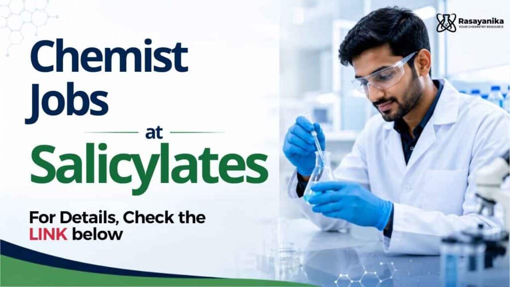 QC Chemist Jobs at Salicylates | Jobs in Hyderabad