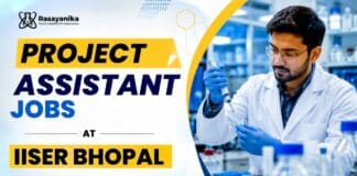 IISER Bhopal Project Assistant opening for wetland carbon stock assessment for eligible Science graduates. Apply by 7 September 2026.
