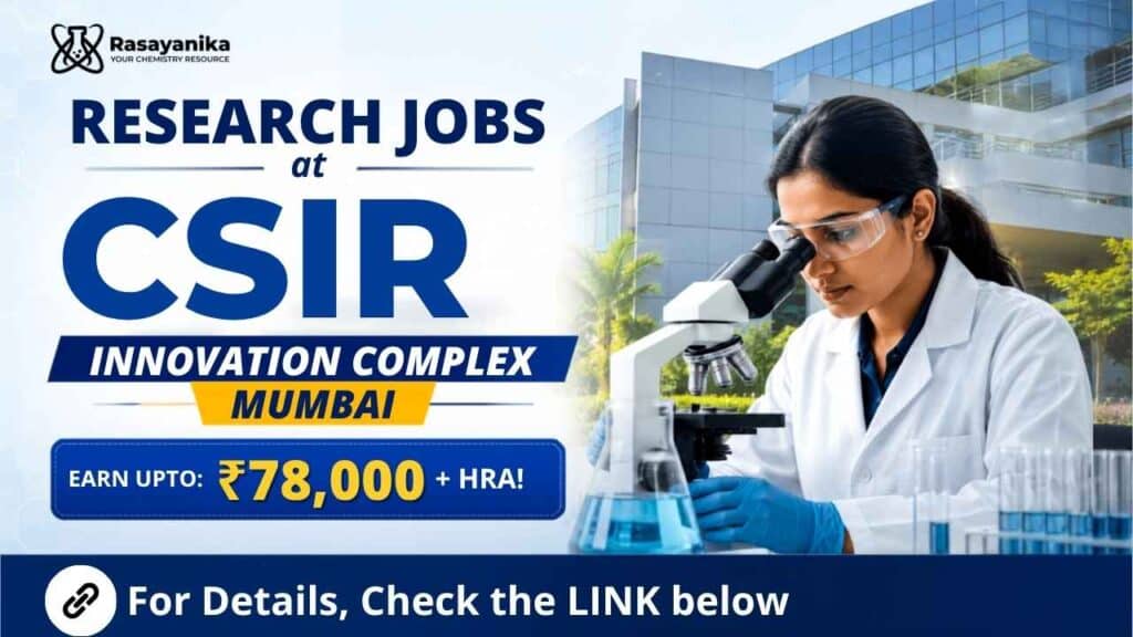 ₹78,000 + HRA! Research Jobs at CSIR Innovation Complex Mumbai