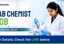 Lab Chemist at Membrane Group India. Explore a ₹4–6 LPA opportunity involving laboratory analysis and treatment projects across India.