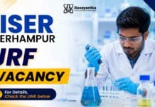 JRF Vacancy at IISER Berhampur for M.Sc. Organic Chemistry candidates. Check eligibility, research work and how to apply.