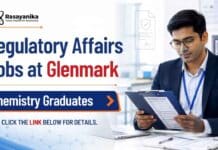 Regulatory Affairs Jobs at Glenmark for Chemistry Graduates | Apply Now Explore Regulatory Affairs Jobs at Glenmark for Chemistry graduates. Apply for Officer Plant Regulatory Affairs vacancy in Indore.