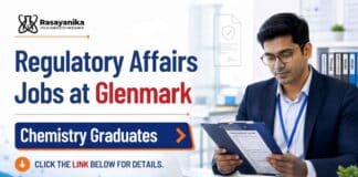 Explore Regulatory Affairs Jobs at Glenmark for Chemistry graduates. Apply for Officer Plant Regulatory Affairs vacancy in Indore.