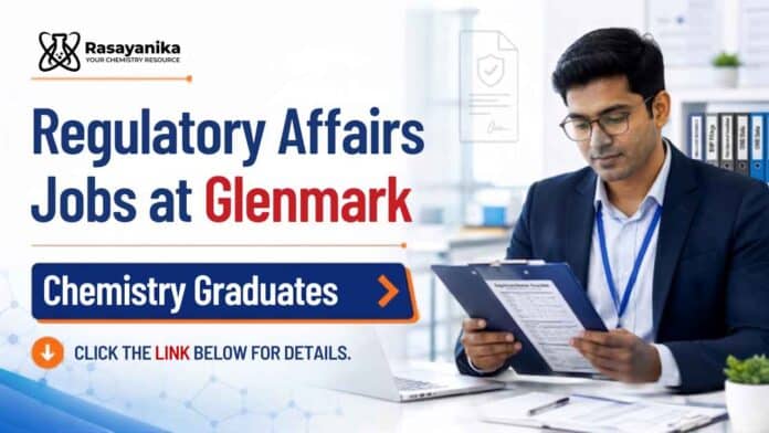 Explore Regulatory Affairs Jobs at Glenmark for Chemistry graduates. Apply for Officer Plant Regulatory Affairs vacancy in Indore. Explore Regulatory Affairs Jobs at Glenmark for Chemistry graduates. Apply for Officer Plant Regulatory Affairs vacancy in Indore.