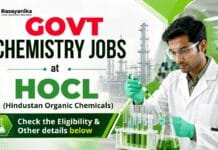 Govt Chemistry Jobs at Hindustan Organic Chemicals