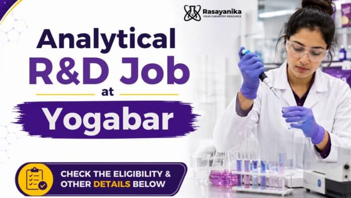 MSc Chemistry Job at Yoga Bar | R&D Analytical Job
