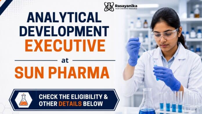 MSc Chemistry Job at Sun Pharma | Analytical Executive
