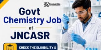 JNCASR Chemistry Job: XPS Specialist Role in Bengaluru