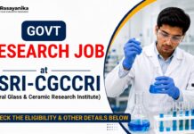 CSIR-CGCRI Recruitment 2026: Project Associate Job