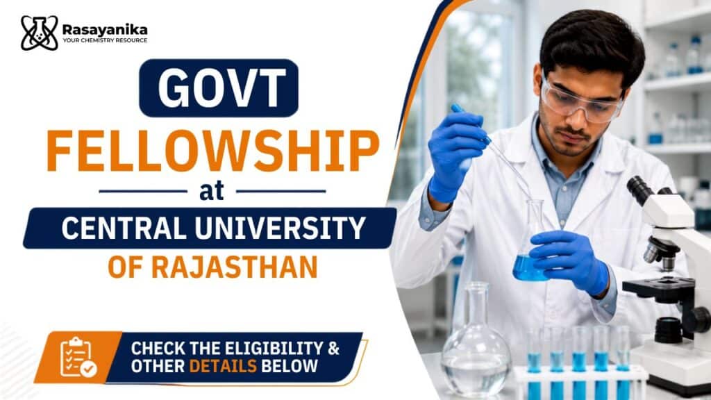 Govt Research Fellowship at Central University of Rajasthan | Apply Now