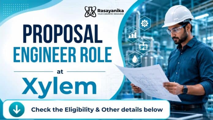 Chemical Engineering Job at Xylem | Proposal Engineer Role Chemical Engineering Job at Xylem | Proposal Engineer Role