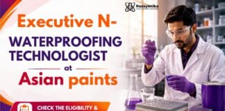 Chemistry Job at Asian Paints | Waterproofing Executive Role