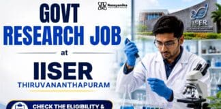 MSc Chemistry Jobs at IISER Thiruvananthapuram