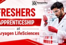 Chemistry Freshers Apprenticeship at Aragen Life Sciences | Attend the Walk-In Chemistry Freshers Job at Aragen | Freshers Apprenticeship Role