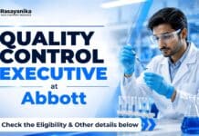 Quality Control Job at Abbott | Chemistry Graduates Apply Now MSc Chemistry Jobs at Abbott | Quality Control Executive