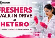 Freshers Walk-In Drive at Hetero | Attend the Interview Chemistry Freshers Job at Hetero | Hyderabad - Walk-In Drive