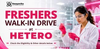 Chemistry Freshers Job at Hetero | Hyderabad - Walk-In Drive