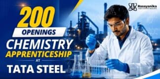 200 Openings at Tata Steel | Chemistry Apprenticeship | Apply Now Chemistry Apprenticeship at Tata Steel. Opportunity for B.Sc. Chemistry graduates with stipend, plant training, with certificate.